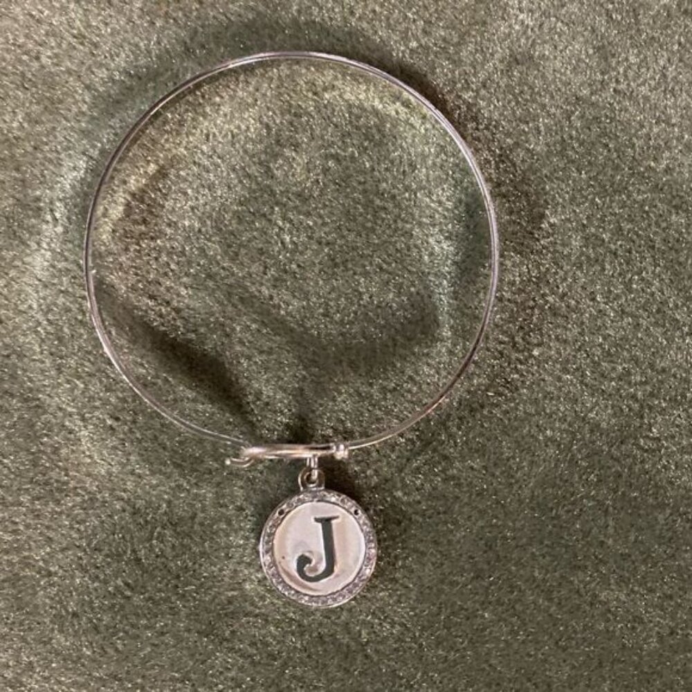#400 Silver Initial J Bracelet